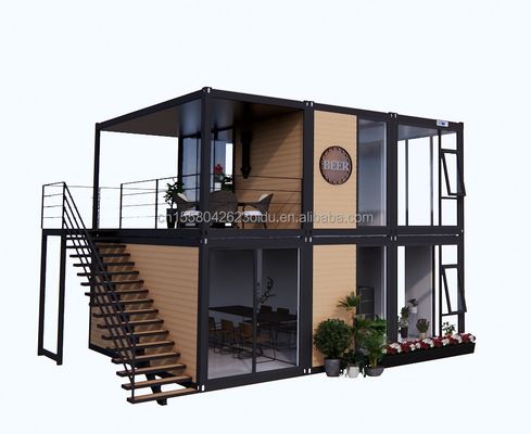 Appareil en bois moderne Emballage plat Maison mobile cadre en acier en acier galvanisé 180g pour conteneur de 10 pieds 20 pieds