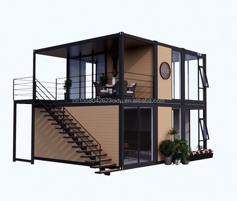 Appareil en bois moderne Emballage plat Maison mobile cadre en acier en acier galvanisé 180g pour conteneur de 10 pieds 20 pieds