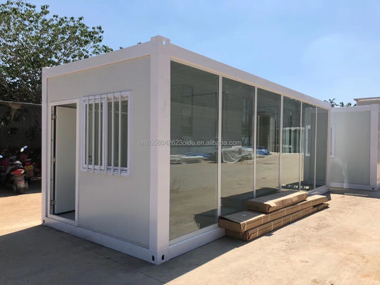Famille Portable Aménagement Flat 20ft ou 40ft Luxe salle de conteneurs préfabriqués avec fenêtres en alliage d'aluminium