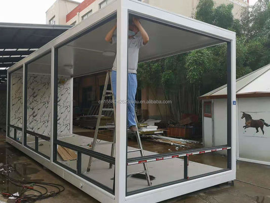 Famille Portable Aménagement Flat 20ft ou 40ft Luxe salle de conteneurs préfabriqués avec fenêtres en alliage d'aluminium