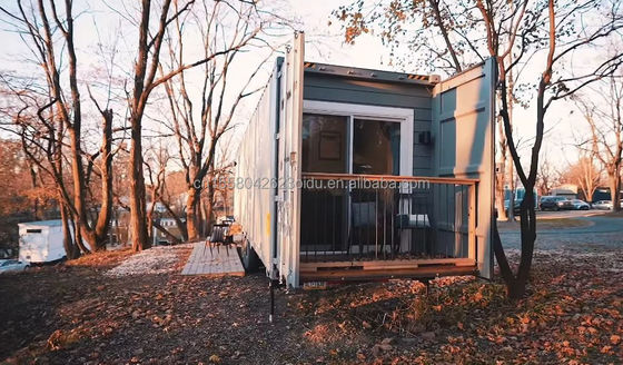 Container d'expédition de 40 pieds transformation pour une maison familiale pratique chambre à coucher salle de séjour cuisine et salle de bain inclus