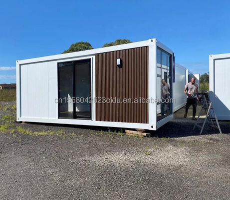 Hôtel maison de conteneurs emballement plat pour la construction rapide de la famille cadre en acier galvanisé pliage 180g maison en bois de luxe