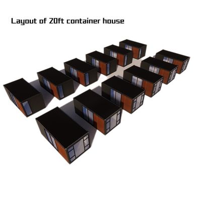 Hôtel maison de conteneurs emballement plat pour la construction rapide de la famille cadre en acier galvanisé pliage 180g maison en bois de luxe