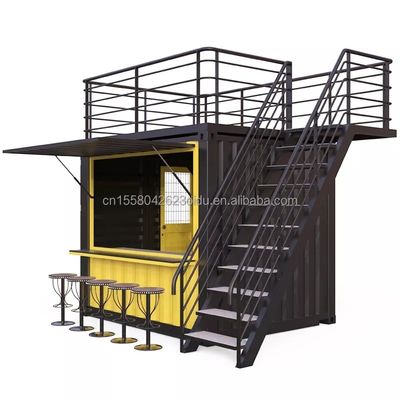 Chambre de conteneurs de 20 pieds ou 40 pieds de combinaison Couleur personnalisable pour les ventes Booth Café Boutique Garde Bureau Bar