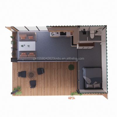 Container élargi pour famille de trois personnes Installation rapide Maison mobile Luxe abordable