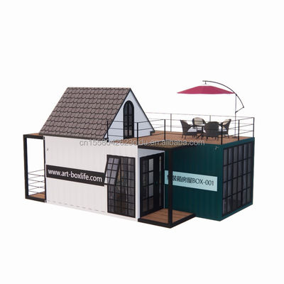 Famille de trois 20 pieds Luxe 5m Container Duplex haute Maison mobile avec des murs alternatifs et fenêtres en alliage d'aluminium