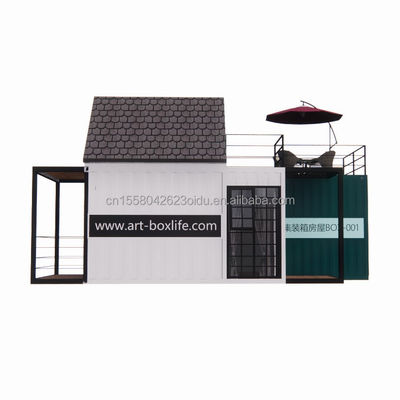 Famille de trois 20 pieds Luxe 5m Container Duplex haute Maison mobile avec des murs alternatifs et fenêtres en alliage d'aluminium