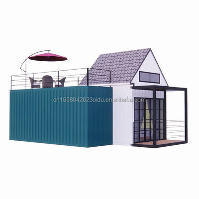 Famille de trois 20 pieds Luxe 5m Container Duplex haute Maison mobile avec des murs alternatifs et fenêtres en alliage d'aluminium