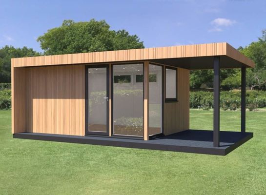 Maison de conteneur de transport préfabriqué de luxe avec cadre en acier et fenêtres