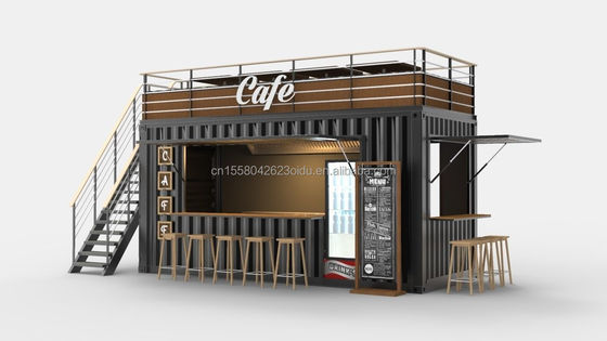 2022 OEM 20ft Flat Pack Prêt à Vivre Container maison faite de fenêtres en alliage d'aluminium et en acier galvanisé 180g