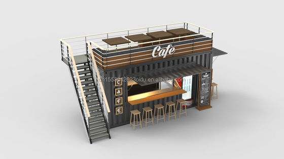 2022 OEM 20ft Flat Pack Prêt à Vivre Container maison faite de fenêtres en alliage d'aluminium et en acier galvanisé 180g