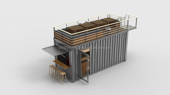 2022 OEM 20ft Flat Pack Prêt à Vivre Container maison faite de fenêtres en alliage d'aluminium et en acier galvanisé 180g