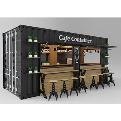 Paroi 50/75/100 mm Panneau sandwich ondulé 20 pieds pliable Expandable Expédition Container préfabriqué Maison de construction avec cadre en acier