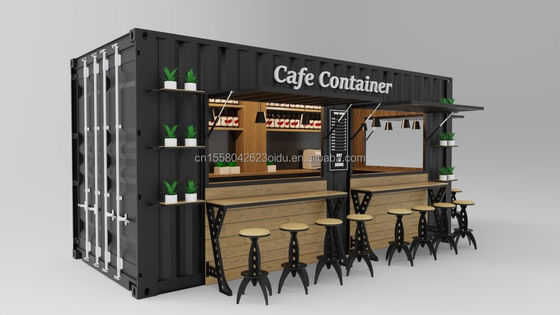 Paroi 50/75/100 mm Panneau sandwich ondulé 20 pieds pliable Expandable Expédition Container préfabriqué Maison de construction avec cadre en acier
