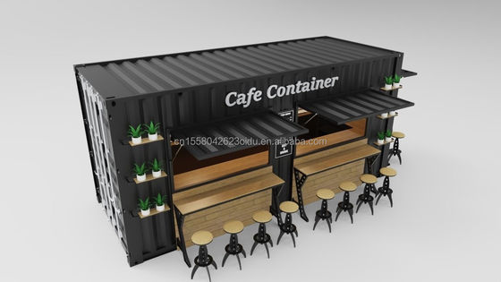 Paroi 50/75/100 mm Panneau sandwich ondulé 20 pieds pliable Expandable Expédition Container préfabriqué Maison de construction avec cadre en acier
