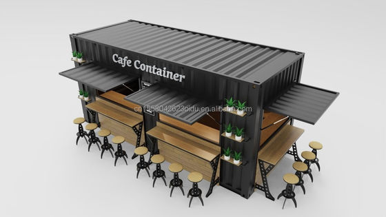 Paroi 50/75/100 mm Panneau sandwich ondulé 20 pieds pliable Expandable Expédition Container préfabriqué Maison de construction avec cadre en acier