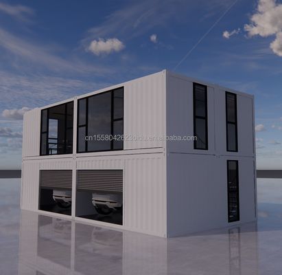 Maison préfabriquée avec un design moderne et des fenêtres en alliage d'aluminium