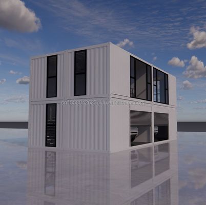 Maison préfabriquée avec un design moderne et des fenêtres en alliage d'aluminium