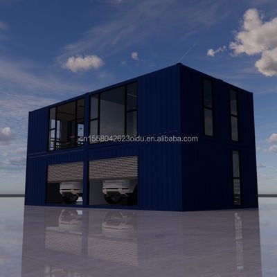 Maison préfabriquée avec un design moderne et des fenêtres en alliage d'aluminium